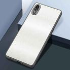 For iPhone XR Rain Silk Texture Shockproof Phone Case(White) - 1