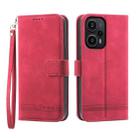 For Xiaomi Redmi Note 12 Turbo 5G/Poco F5 Dierfeng Dream Line TPU + PU Leather Phone Case(Red) - 1