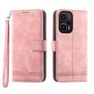 For Xiaomi Redmi Note 12 Turbo 5G/Poco F5 Dierfeng Dream Line TPU + PU Leather Phone Case(Pink) - 1