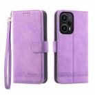 For Xiaomi Redmi Note 12 Turbo 5G/Poco F5 Dierfeng Dream Line TPU + PU Leather Phone Case(Purple) - 1