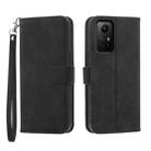 For Xiaomi Redmi Note 12S 4G Global Dierfeng Dream Line TPU + PU Leather Phone Case(Black) - 1