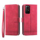 For Xiaomi Redmi Note 12S 4G Global Dierfeng Dream Line TPU + PU Leather Phone Case(Red) - 1