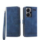 For Xiaomi Redmi Note 13 Pro+ Dierfeng Dream Line TPU + PU Leather Phone Case(Blue) - 1