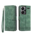 For Xiaomi Redmi Note 13 Pro+ Dierfeng Dream Line TPU + PU Leather Phone Case(Green) - 1