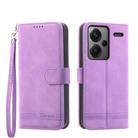 For Xiaomi Redmi Note 13 Pro+ Dierfeng Dream Line TPU + PU Leather Phone Case(Purple) - 1