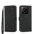 For Xiaomi 13T Dierfeng Dream Line TPU + PU Leather Phone Case(Black) - 1