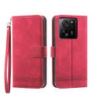 For Xiaomi 13T Dierfeng Dream Line TPU + PU Leather Phone Case(Red) - 1