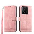 For Xiaomi 13T Dierfeng Dream Line TPU + PU Leather Phone Case(Pink) - 1