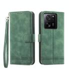 For Xiaomi 13T Dierfeng Dream Line TPU + PU Leather Phone Case(Green) - 1