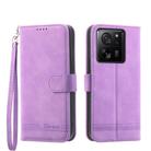 For Xiaomi 13T Dierfeng Dream Line TPU + PU Leather Phone Case(Purple) - 1