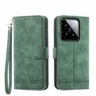 For Xiaomi 14 Dierfeng Dream Line TPU + PU Leather Phone Case(Green) - 1