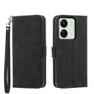 For Xiaomi Redmi 13C Dierfeng Dream Line TPU + PU Leather Phone Case(Black) - 1