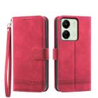 For Xiaomi Redmi 13C Dierfeng Dream Line TPU + PU Leather Phone Case(Red) - 1