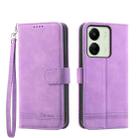 For Xiaomi Redmi 13C Dierfeng Dream Line TPU + PU Leather Phone Case(Purple) - 1