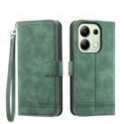 For Xiaomi Redmi Note13 4G Dierfeng Dream Line TPU + PU Leather Phone Case(Green) - 1