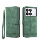 For Xiaomi Poco X6 Pro 5G Dierfeng Dream Line TPU + PU Leather Phone Case(Green) - 1