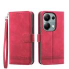 For Xiaomi Redmi Note 13 Pro 4G Dierfeng Dream Line TPU + PU Leather Phone Case(Red) - 1