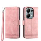 For Xiaomi Redmi Note 13 Pro 4G Dierfeng Dream Line TPU + PU Leather Phone Case(Pink) - 1