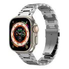 Double Rows Metal Watch Band For Apple Watch 7 45mm(Silver) - 1