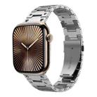 Double Rows Metal Watch Band For Apple Watch Series 10 42mm(Silver) - 1