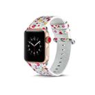 For Apple Watch Series 7 41mm / 6 & SE & 5 & 4 40mm / 3 & 2 & 1 38mm Floral Leather Watchband(F5) - 4