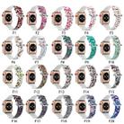 For Apple Watch Series 7 41mm / 6 & SE & 5 & 4 40mm / 3 & 2 & 1 38mm Floral Leather Watchband(F5) - 8