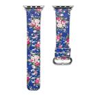 For Apple Watch Series 7 41mm / 6 & SE & 5 & 4 40mm / 3 & 2 & 1 38mm Floral Leather Watchband(F19) - 2