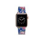 For Apple Watch Series 7 41mm / 6 & SE & 5 & 4 40mm / 3 & 2 & 1 38mm Floral Leather Watchband(F19) - 3