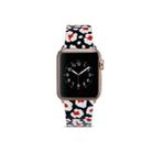 For Apple Watch Series 7 45mm / 6 & SE & 5 & 4 44mm / 3 & 2 & 1 42mm Floral Leather Watchband(F14) - 3