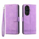 For Huawei nova 11 Pro 4G Dierfeng Dream Line TPU + PU Leather Phone Case(Purple) - 1