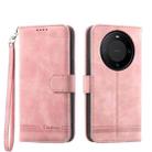 For Huawei Mate 60 Pro Dierfeng Dream Line TPU + PU Leather Phone Case(Pink) - 1
