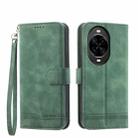 For Huawei nova 14 Pro Dierfeng Dream Line TPU Hybrid PU Leather Phone Case(Green) - 1