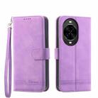 For Huawei nova 14 Pro Dierfeng Dream Line TPU Hybrid PU Leather Phone Case(Purple) - 1