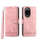 For Huawei nova 14 Dierfeng Dream Line TPU Hybrid PU Leather Phone Case(Pink) - 1