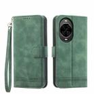 For Huawei nova 14 Dierfeng Dream Line TPU Hybrid PU Leather Phone Case(Green) - 1