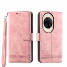 For Huawei nova 14 Ultra Dierfeng Dream Line TPU Hybrid PU Leather Phone Case(Pink) - 1