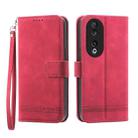 For Honor 90 5G Dierfeng Dream Line TPU + PU Leather Phone Case(Red) - 1