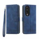 For Honor 90 5G Dierfeng Dream Line TPU + PU Leather Phone Case(Blue) - 1