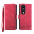 For Honor 90 Pro 5G Dierfeng Dream Line TPU + PU Leather Phone Case(Red) - 1