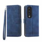 For Honor 90 Pro 5G Dierfeng Dream Line TPU + PU Leather Phone Case(Blue) - 1