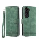 For Honor X50i Dierfeng Dream Line TPU + PU Leather Phone Case(Green) - 1