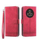 For Honor Magic5 Dierfeng Dream Line TPU + PU Leather Phone Case(Red) - 1