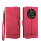 For Honor Magic5 Pro Dierfeng Dream Line TPU + PU Leather Phone Case(Red) - 1