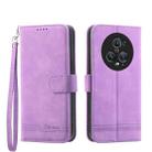 For Honor Magic5 Pro Dierfeng Dream Line TPU + PU Leather Phone Case(Purple) - 1