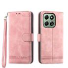 For Honor X6b Dierfeng Dream Line TPU + PU Leather Phone Case(Pink) - 1