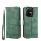 For Honor X60i Dierfeng Dream Line TPU + PU Leather Phone Case(Green) - 1