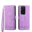 For Honor 200 Lite Global Dierfeng Dream Line TPU + PU Leather Phone Case(Purple) - 1