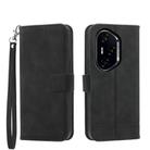 For Honor 300 Pro / 300 Ultra Dierfeng Dream Line TPU Hybrid PU Leather Phone Case(Black) - 1