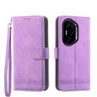 For Honor 300 Pro / 300 Ultra Dierfeng Dream Line TPU Hybrid PU Leather Phone Case(Purple) - 1