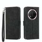 For Honor X9c Global / Magic7 Lite Dierfeng Dream Line TPU Hybrid PU Leather Phone Case(Black) - 1